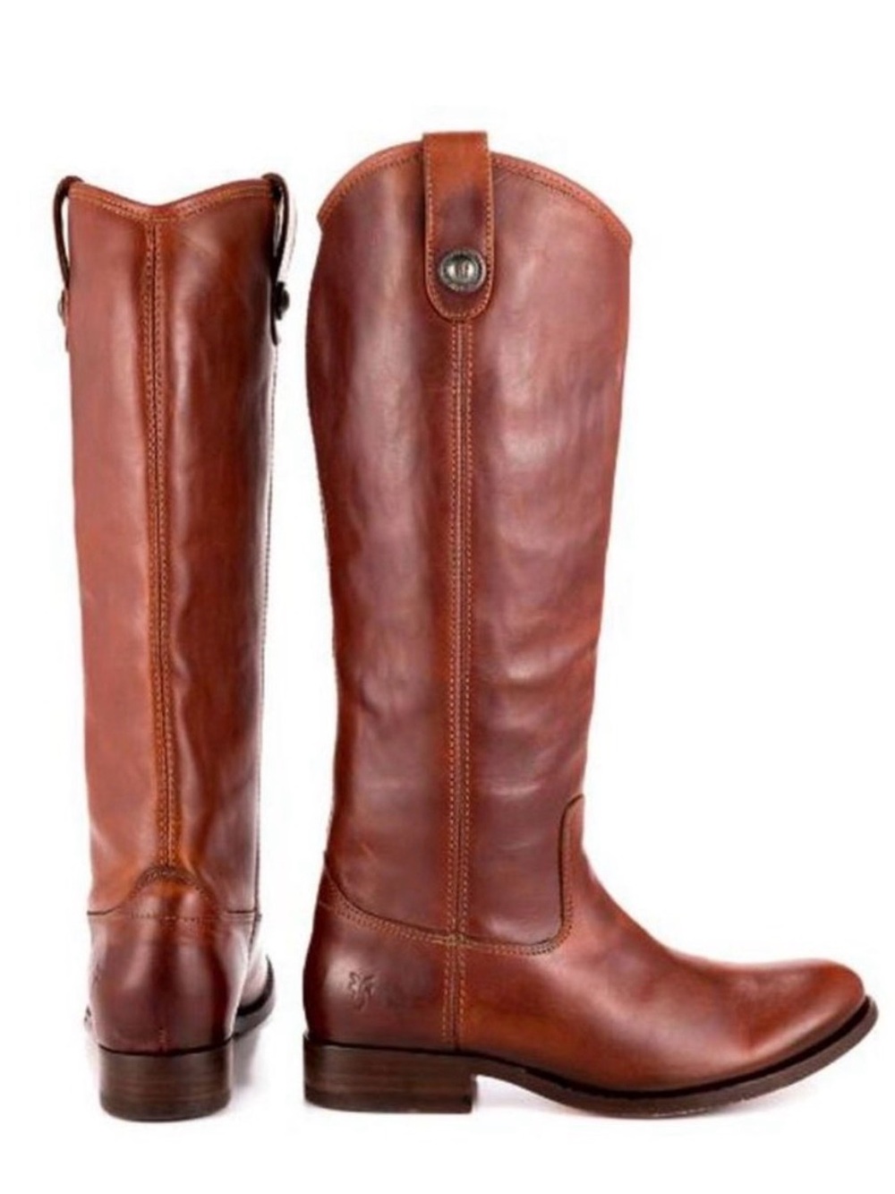 FRYE Melissa Tall Leather Riding Boots Cox 3477167 Cognac Brown Size 7.5